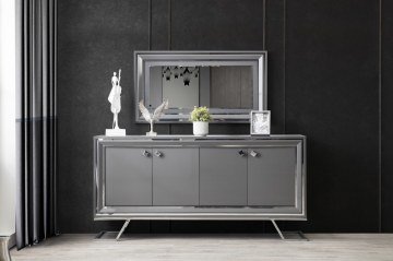 Asos Gri Yemek Odası