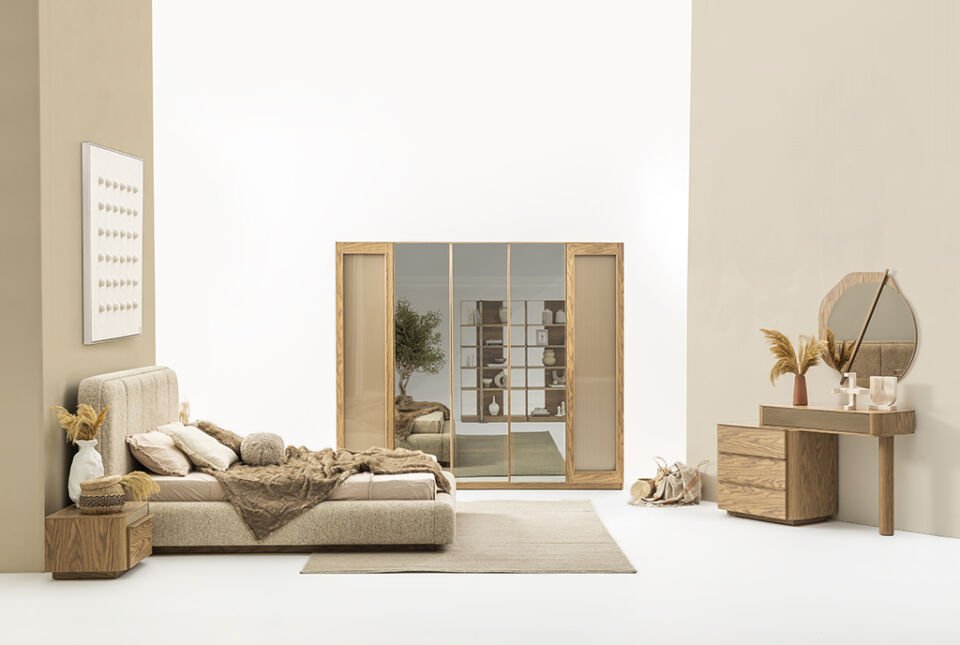 Latte Ceviz Yatak Odası