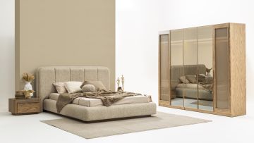 Latte Ceviz Yatak Odası